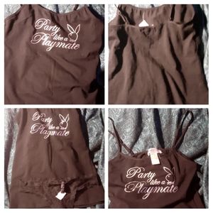 2 Piece Playboy Playmate Nightwear Size Large